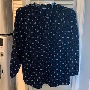 Floral Navy Blouse